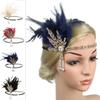 Women Beaded Flapper Performance Headwear Elastic Hair Accessories Vintage Masquerade Party Headpiece Cosplay