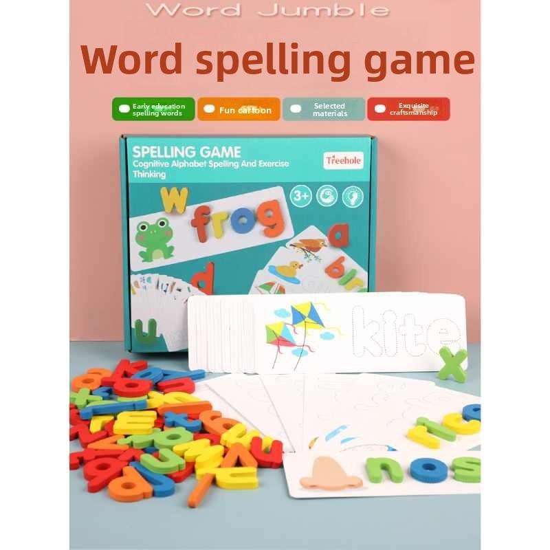 Kids Wooden Puzzle Toy With Alphabet Word Play For Early Learning Development