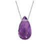 [Q6773] - Silver 'Meghan' Amethyst Silver Necklace (rhodium-plated) - 11x6 Mm