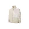Retro Sports Stand Collar Shiny Spliced Jacket Women Jacket Bright-White CZ1870-140