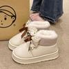 Thick-soled Snow Boots Women's Winter Velvet Thickened New Waterproof and Non-slip Large Cotton Shoes Minus 40 Degrees
