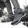 2024 Winter Men Hiking Boots Waterproof Ankle Snow Boots Men Sneakers Outdoor Non-slip High Top Plush Warm Leather Shoes