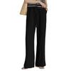 Spring and Summer New Cotton Hemp Loose Elastic Waist Women's Wide Leg Pants