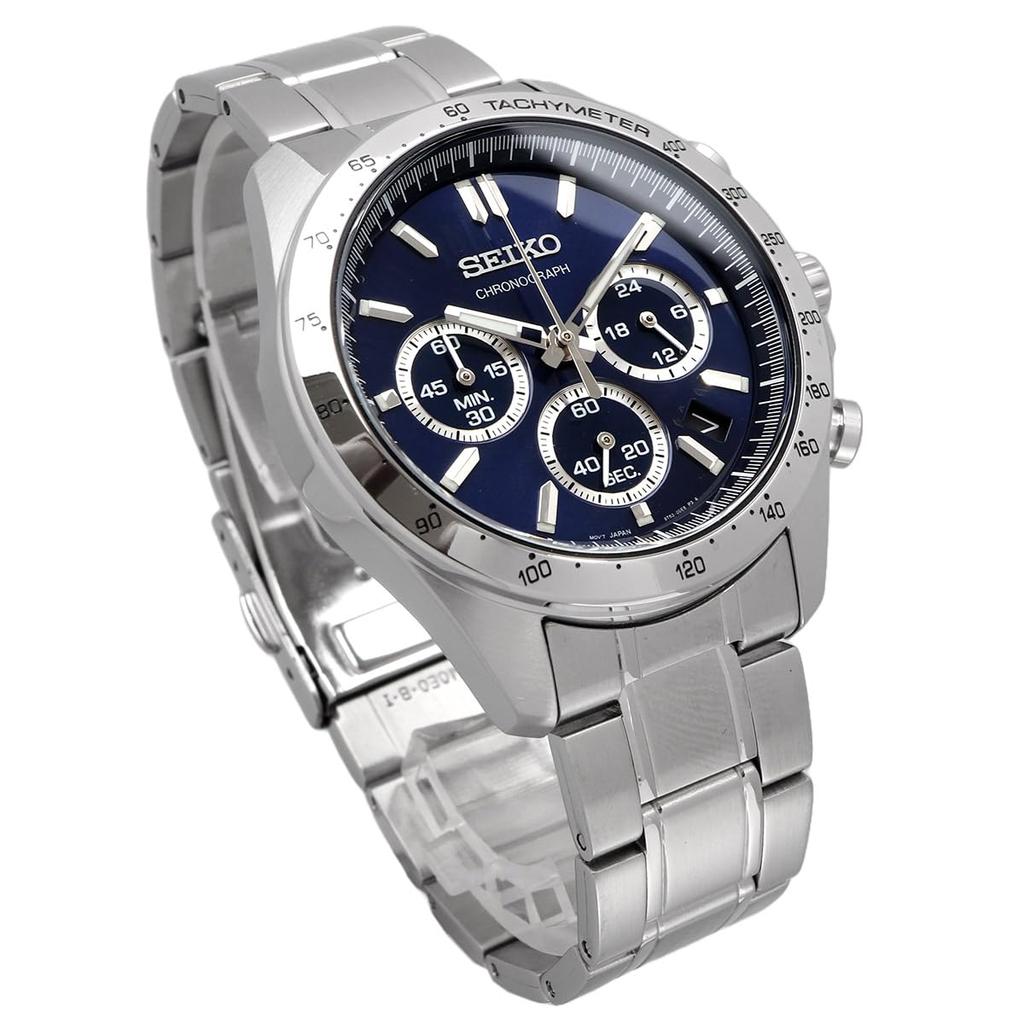 Seiko Second Chronograph Quartz Navy Blue 1/5 Watch, Men's, SBTR011,