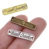 50pcs Vintage Hand Made Letter Clothing Metal Labels Decoration DIY Quilting Women Bags Tags Accessories Supplies