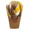 Summer Ladies Scarf Stylish Comfortable Resin Stone Charm Female Necklace Outdoor Wear Sun Protection EMA