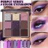 9 Colors Purple Smokey Eye Shadow Palette Highly Pigmented Eyeshadow Matte & Shimmer Makeup Palette Long Lasting Waterproof for Stunning Eye Looks