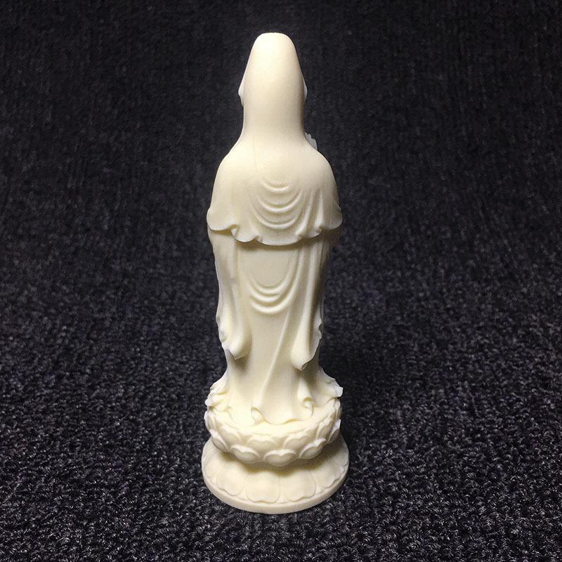 Chinese Buddhist Guanyin Statuette Natural Material Hand-carved Art Crafts Home Decoration Feng Shui Guanyin Bodhisattva