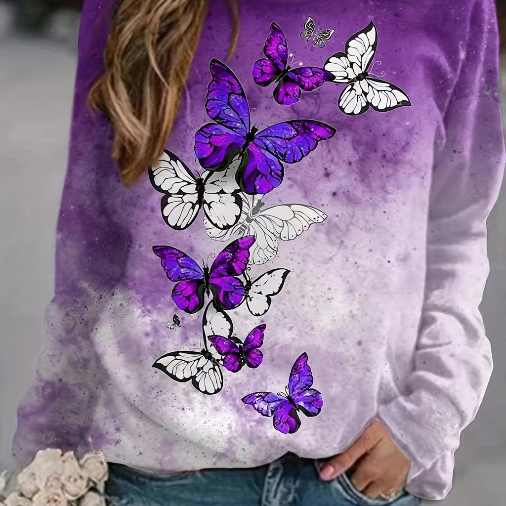 Women's T-Shirt,3D Printing,O Neck,long Sleeve,Casual,Lightweight Top,fresh,Hip Hop ,Large Size,Fashion