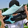 35-45 Men's Low-top Football Shoes Outdoor Long-nailed Blue &White Porcelain Sports Football Boots Large Size Youth Sports Children's Football Boot