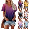 Womens T Shirts Short Sleeve V-Neck Shirts Cute Fit Summer Casual Tee Tops