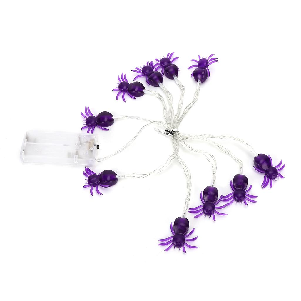 Halloween Lights LED Purple Spider Shape Decorative String Lights for Festival Party Indoor Outdoor