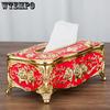 European-style Retro Fashion Table Storage Boxes Home Tissue Boxes High-end Napkin Boxes Creative Tissue Holders