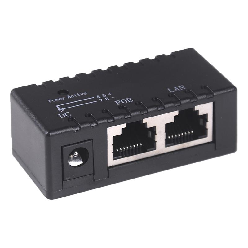 Passive Poe Injector For Ip Camera Voip Phone Netwrok Ap Device 12V - 48V