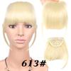 Fringe Bangs Synthetic Hair Extensions Clip In Bangs 6 Inch Short Straight Hairpiece Front Neat Bang Two Side Blonde