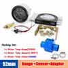 52mm Water Temperature Gauge 40-120 Celsius with Adaptor Joint Pipe Radiator 1/8NPT Sensor Car Racing Water Tank Level Indicator