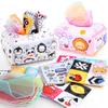 0-3 Year Old Baby Educational Tissue Box, Pink Theme Ringing Paper Cloth Book Simulation Animal Can'T Tear The Paper