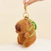 Capybara Plush Keychain Cute Bag Pendant Creatuve Fluffty Animals Keyring Stuffed Doll Keychains Birthday Gift Trend