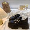 Small Loafers Leather Shoes 2025 Spring New Retro Platform Heightening Fashion British Mary Single Shoes Versatile