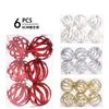 6Pcs Christmas Decoration 6CM Hollow Christmas Ball Hanging Xmas Tree Pendant Home Decor Party Arrangement New Year Gift Navidad