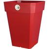 Square Flower Pot - RIVIERA - Soleilla - Plastic - 49 X 49 X H 50 Cm - 65 L - Red