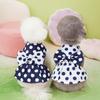 Summer Thin Pet Clothing Polka Dot Dress Cute Casual Bow Dog Clothing Cool and Breathable Dog Skirt Dog Dresses for Small Dogs