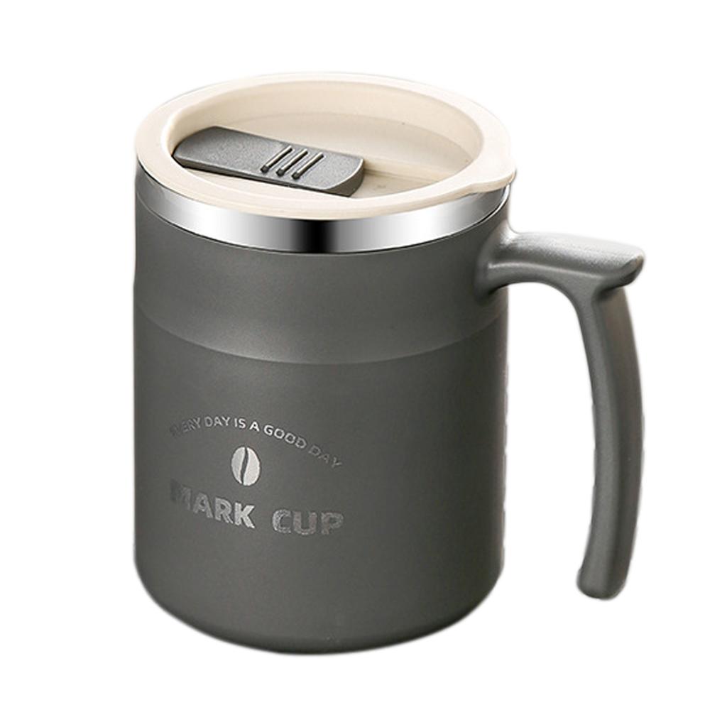 500ml Double Wall Insulated Coffee Mug With Handle School Office 304 Stainless Steel Sealed Drinking Cup Portable Drinkware