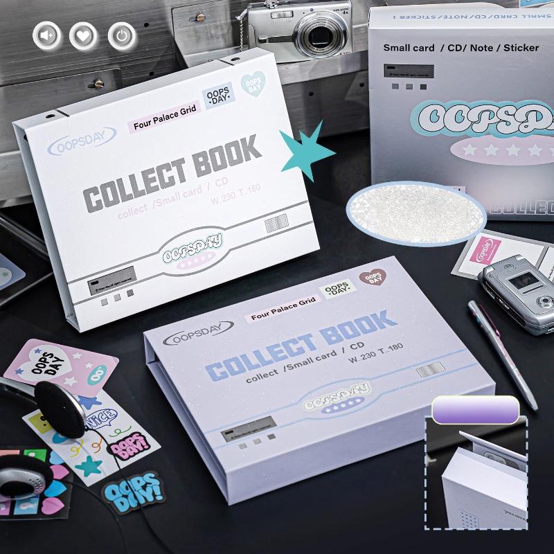 Новое поступление Винтажный DVD фотоальбом большой вместимости Книга для коллекции 3 дюйма K-pop Idol фотокарты биндер Блестящий держатель для карт Оптом