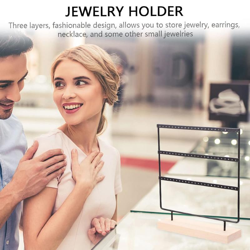 1PC Iron Earring Rack with 72 Holes and Multi-layer Earring Jewelry Display Rack