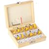 12Pcs Router Bits Sets 6mm 1/4 Inch 8mm Shank Router Bits Kit for Woodworking Hard Woods and Carpenter with Wooden Case