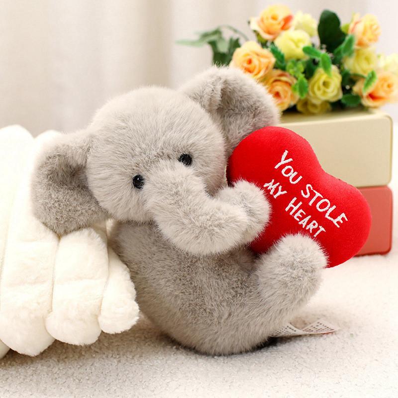 Pig Steal Heart Elephant Plush Toy Animal Stuffed Doll Cartoon Decoration Gift