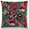 Latest Gorgeous Death Beautiful Skull Floral Garden Colorful Flower God Meaning of Life Cushion Cover Car Sofa Throw Pillow Case