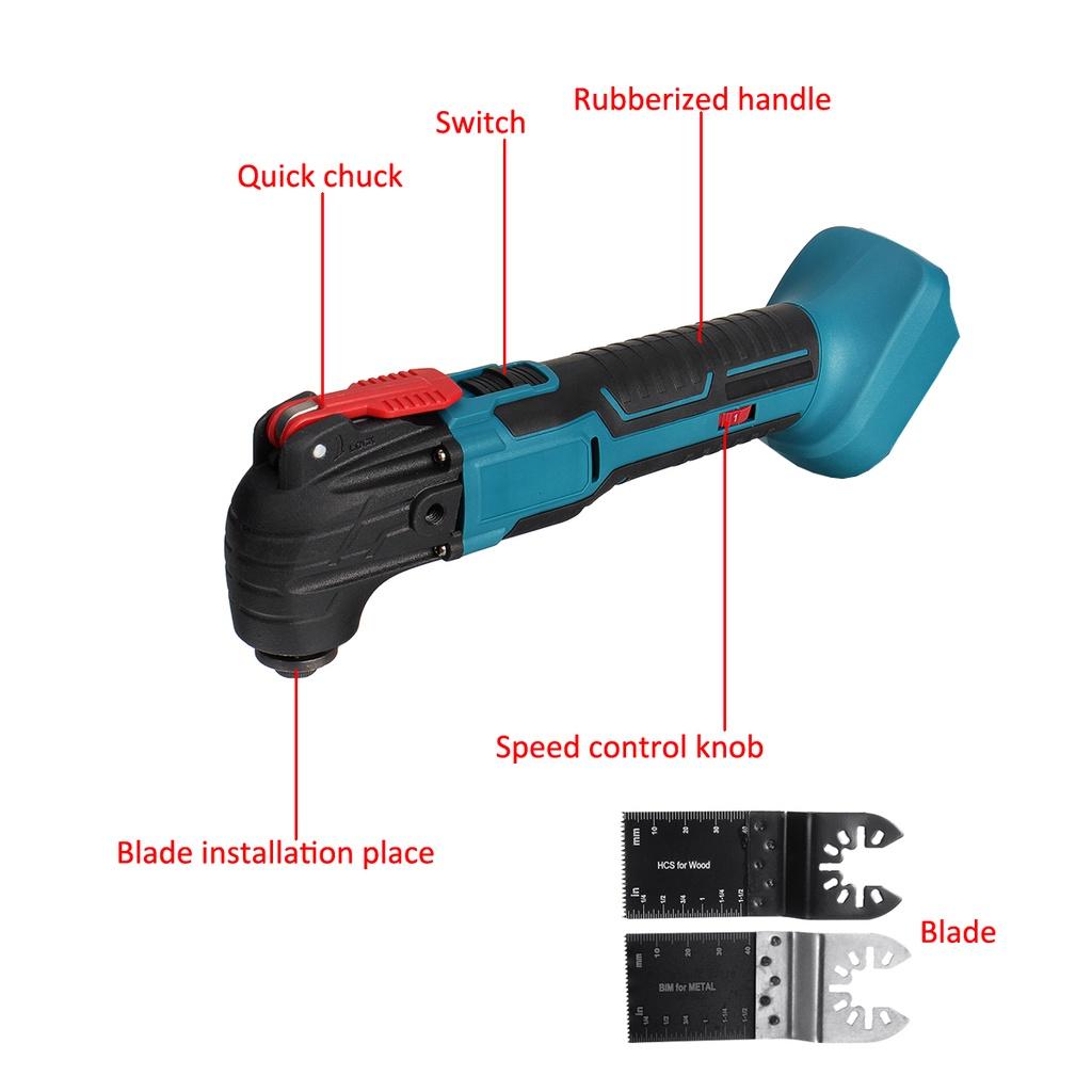 Rechargeable Multifunction Oscillating Multi Tools Electric Trimmer Saws Woodworking Tools for Makita 18V Battery