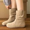 Suede Casual Boots For Women 2025 Fashion Ankle Boots New Short Slip On Flat Shoes Retro Versatile Soft Bottom Lady Boot