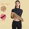 Underwear Sets for Women Mid-high Collar Winter Warmth High Stretch Base Thick Velvet Tops Trousers Seamless Lingerie