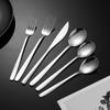 Korean Style 304 Stainless Steel Cutlery Set: Dinner Knife, Ice Spoon & Fruit Fork for Home & Hotel