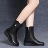 Winter Warm Womens Boots High Heels Side Zipper Female Shoes Black Woman Boots Wedge Shoes