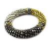 [N8088] - Fancy Tricolor 'Kilimanjaro' Bracelet (grey - Silver - Gold)