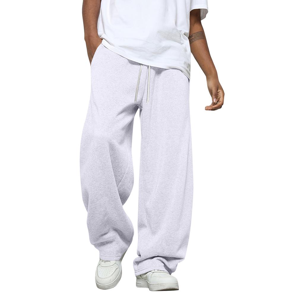 Men's Solid Color Loose Wide Leg Sweatpants Men's Casual Fashion Sweatpants