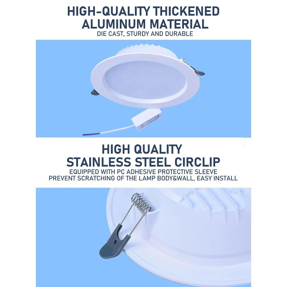 6W 9W 12W 18W LED Downlight 220V Ceiling Light Recessed Down Light Round Panel Lamp LED Spot Light Cold Warm White Neutral Light
