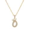 Zircon Crown Necklace New Necklaces Fashion Women's Necklace Pendant Simple English Letter Necklace