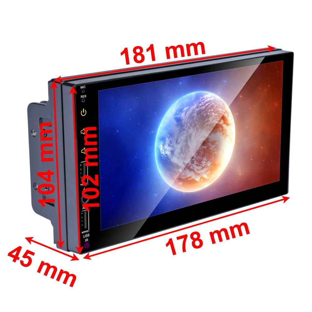 icreative 7 Inch 1+16GB/2+32GB Car Radio Android WiFi GPS FM Radio Car Player MP5 Central Control Full Screen 2 USB All-in-one Machine Universal Radio