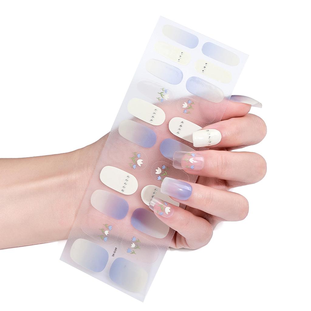 22Pcs Self-Adhesive Nail Wraps Nail Gel Polish Strips Full Wraps Nail Polish Stickers Gel Nail Strips Gel Nail Stickers