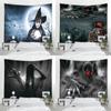 Halloween Decoration Background Cloth Horror Night Evil Ghost Witch Hippie Witchcraft Tapestry Home Room Wall Decoration