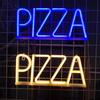 Pizza Letter Neon Sign LED Light Creative Shape Energy-saving Flicker Free Wall Art Background Neon Lamp Decor