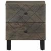 VidaXL Bedside Table Black 40x33x46 Cm Solid Mango Wood, Side Table, Bedside Cabinet, Side Table for the 4017682