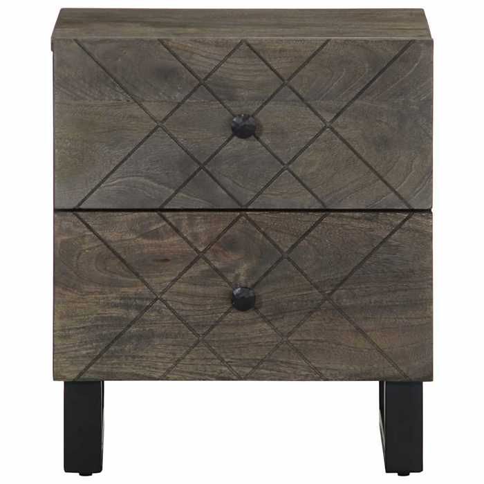 VidaXL Bedside Table Black 40x33x46 Cm Solid Mango Wood, Side Table, Bedside Cabinet, Side Table for the 4017682