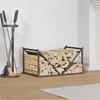 VidaXL Firewood Rack Black 70x43x34.5 Cm, Fireplace Log Holder, Log Holder, Log Rack, 864173