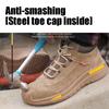 Labor Protection Shoes Men's Anti-smashing Anti-puncture Cotton Shoes Anti-slip Waterproof Steel Toe Work Shoes Women's Safety Shoes
