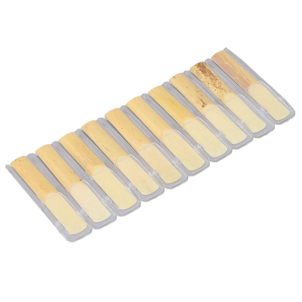 10PCS Professional Sax Reeds 2.5 Strength Bb Soprano Saxophone Traditional Reeds for Beginner
